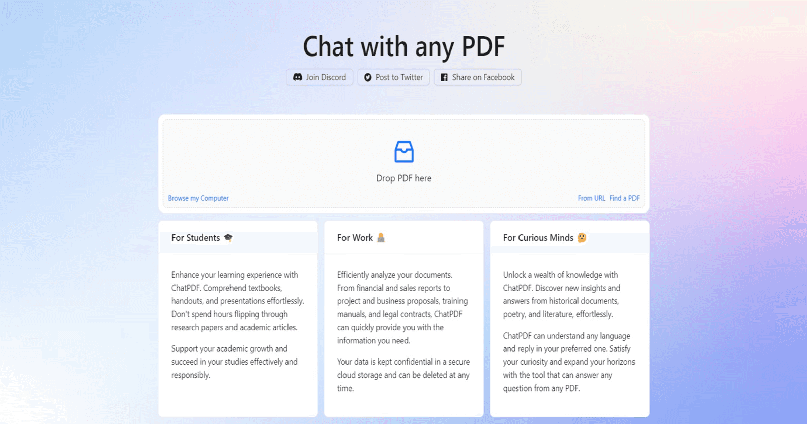 ChatPDF: Conversations that Bring PDFs to Life