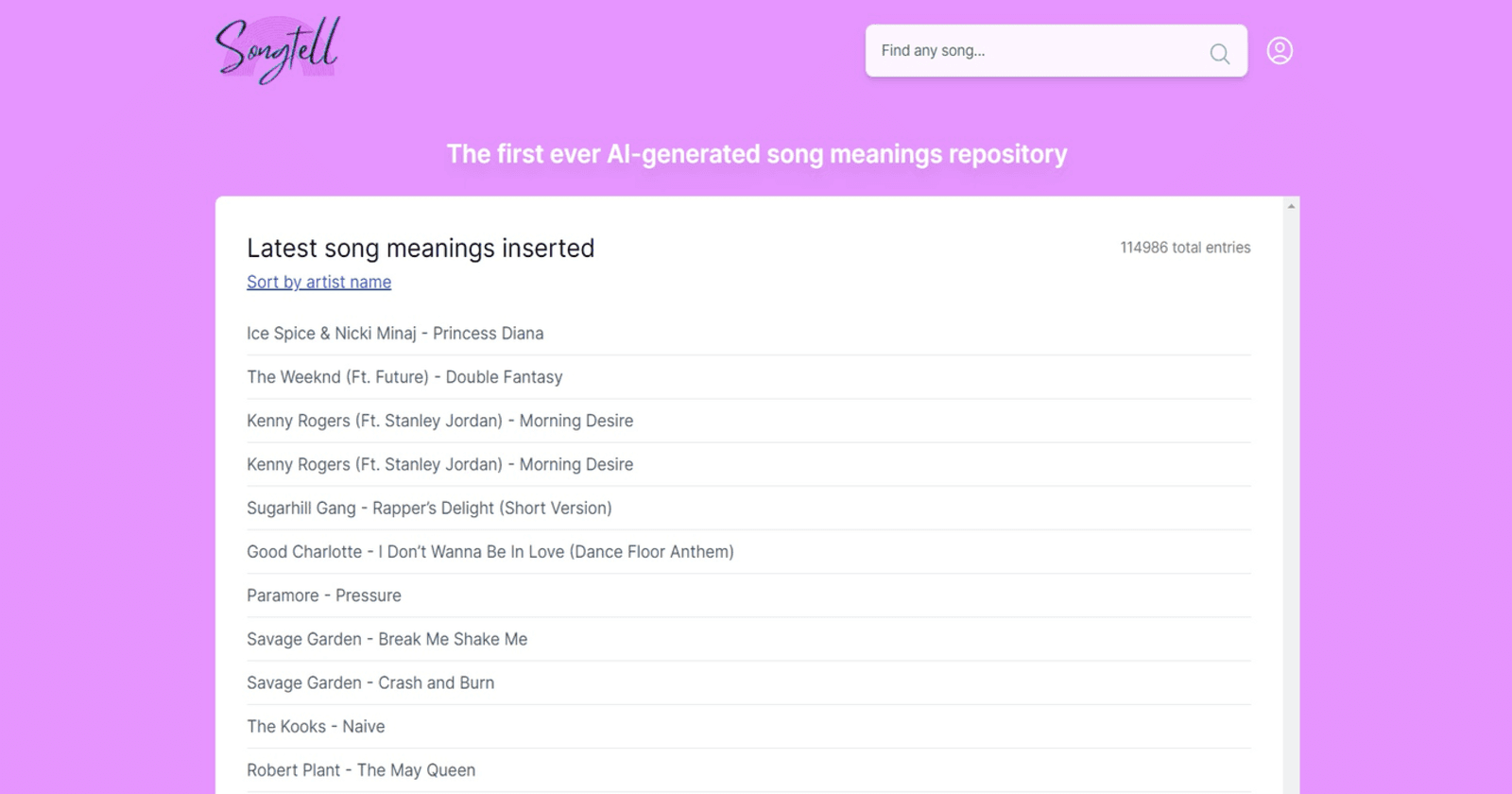 Songtell - Your Song Meaning Teller