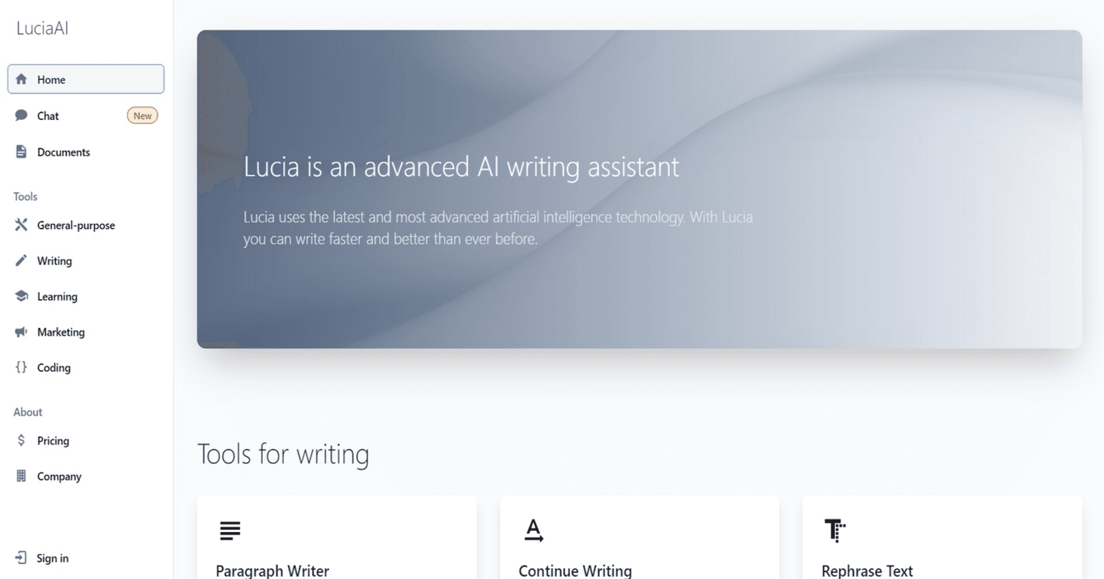 LuciaAI: Elevate Your Writing with Advanced AI Technology