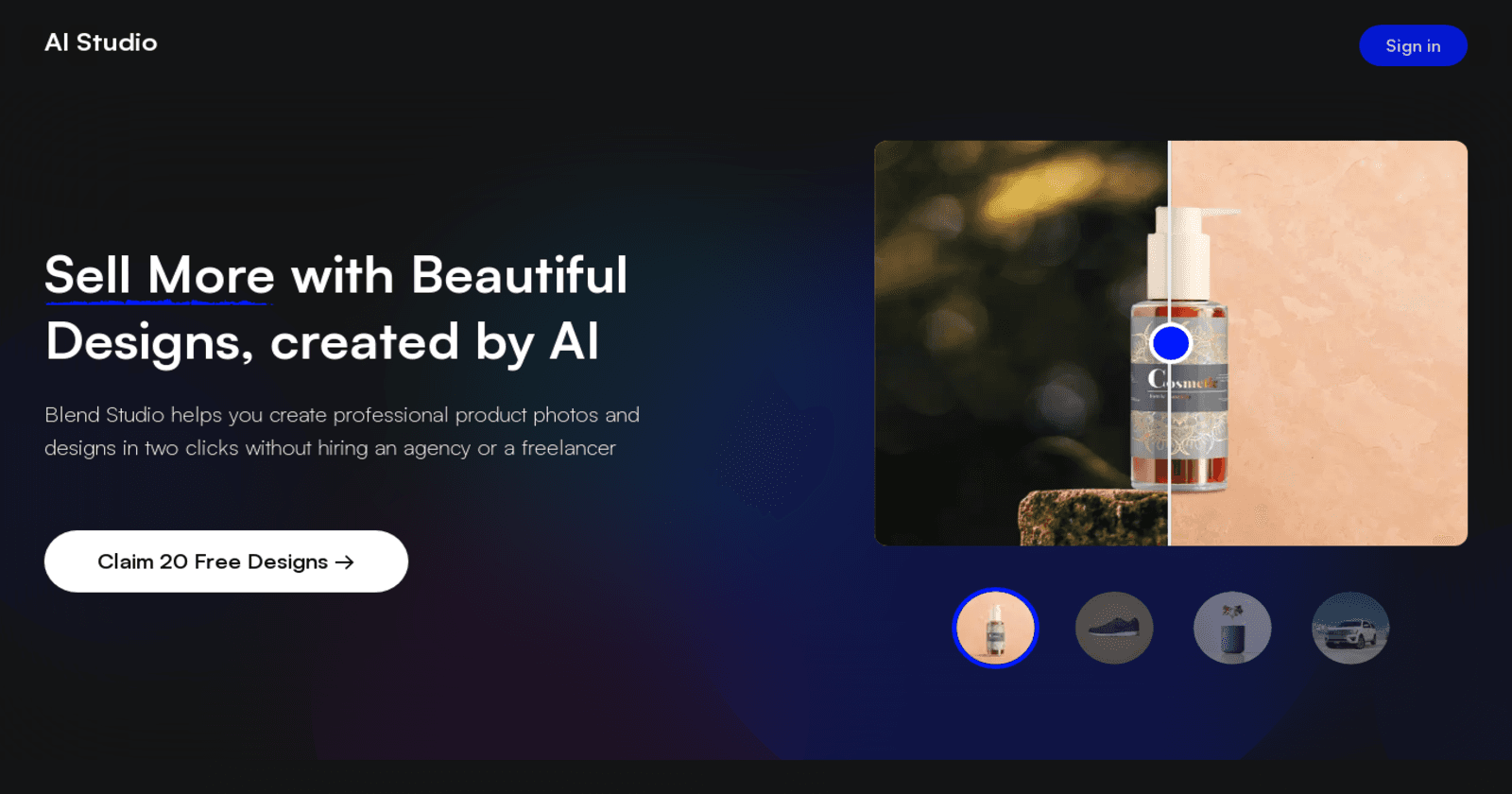 Blend AI Studio: Elevate Your Product Photos and Designs with AI