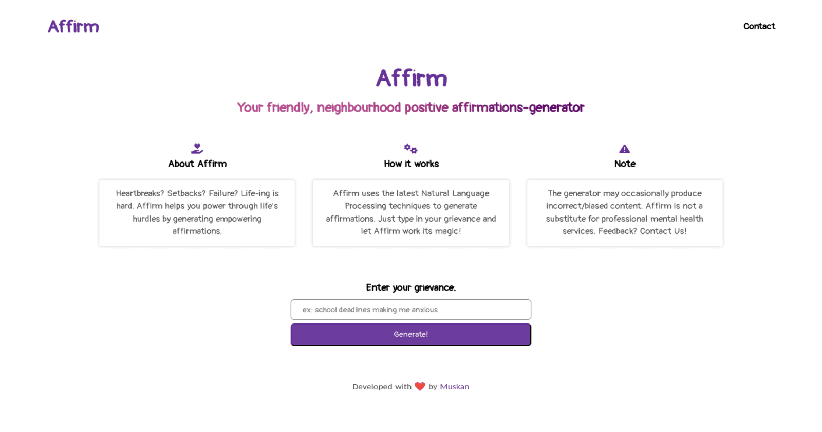 Harnessing the Power of Affirm: Your Personalized AI Affirmations Generator