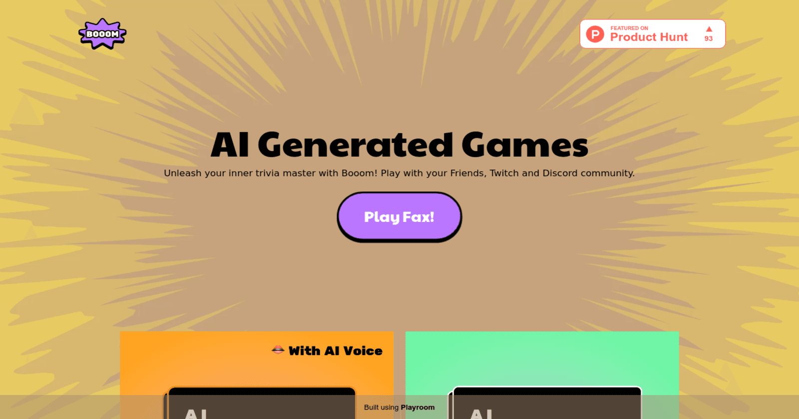 Unleash Your Trivia Master with Booom.ai - AI Generated Social Games!
