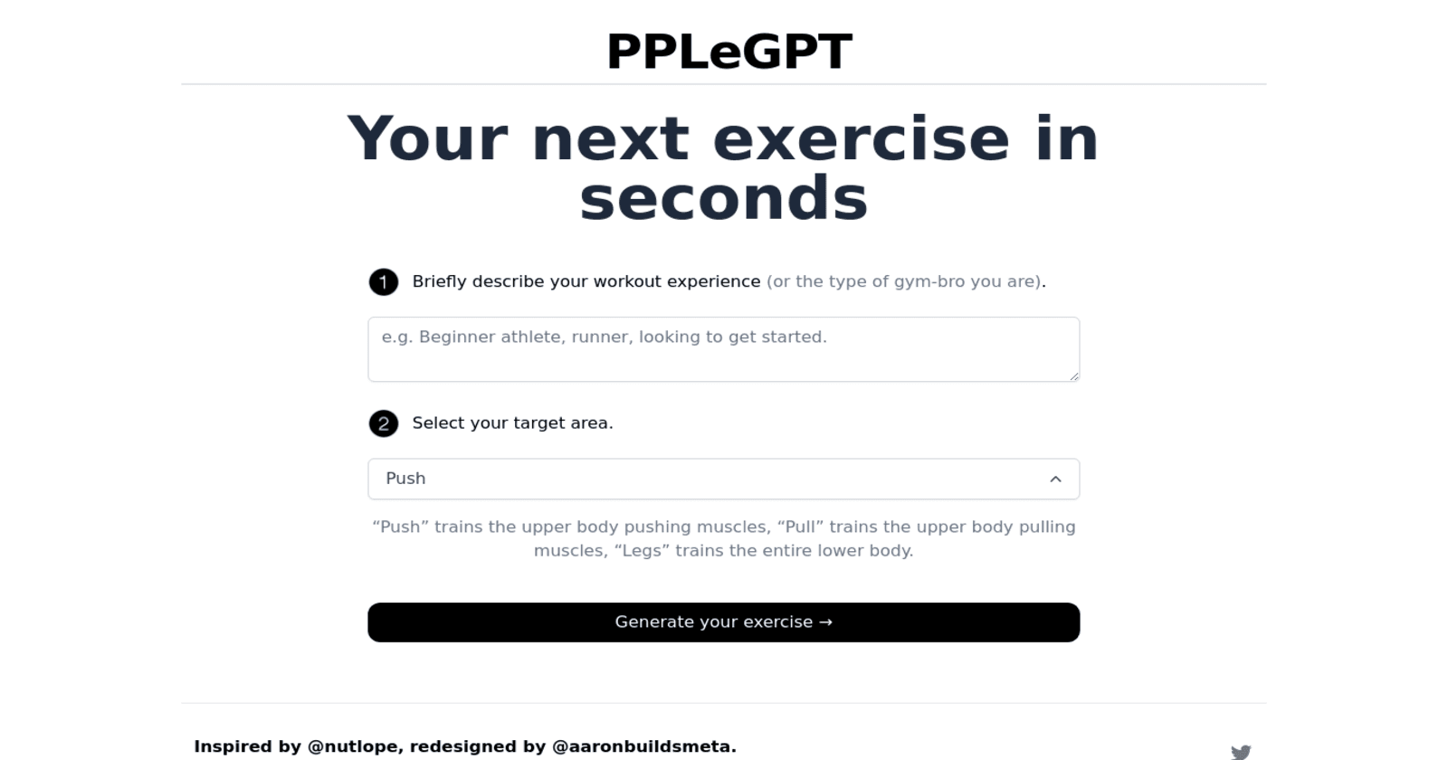 PPLeGPT: Your Personal AI Fitness Coach - Revolutionizing Workouts in Seconds!