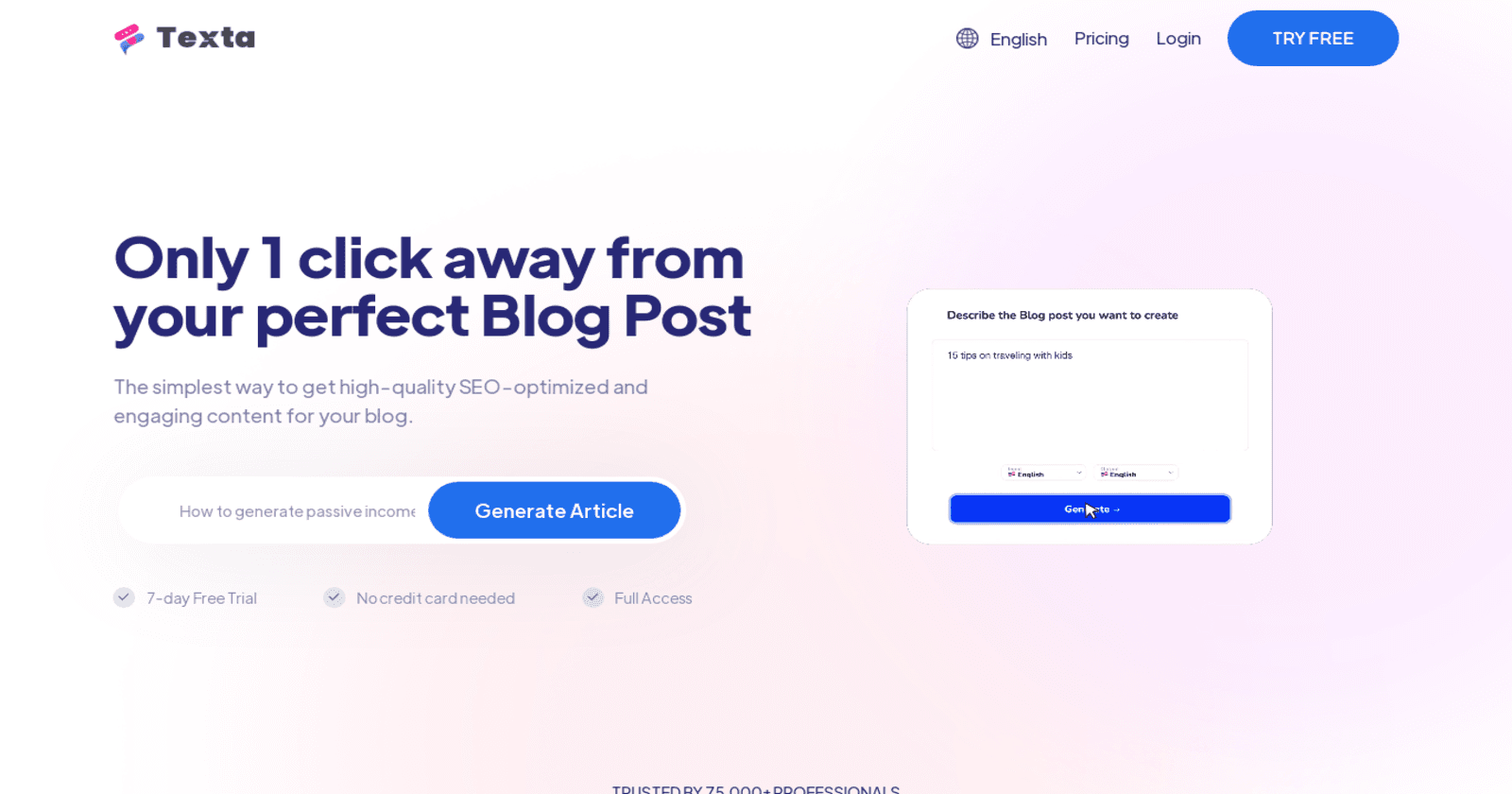 Texta : Revolutionizing Content Creation with AI Magic